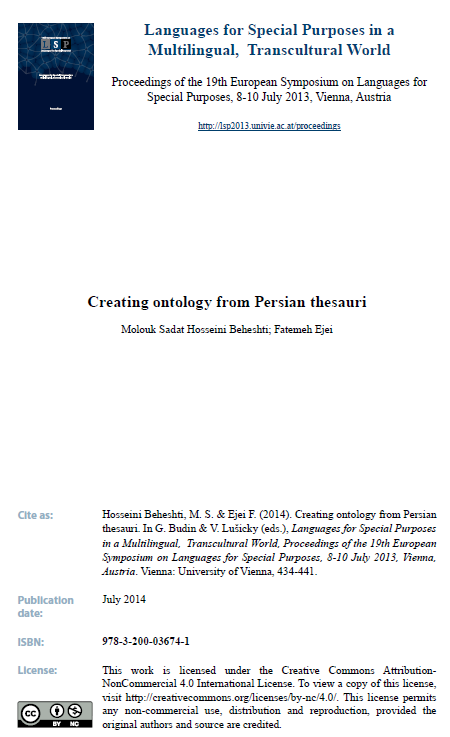Creating ontology from Persian thesauri