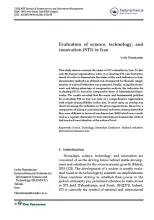 Evaluation of science, technology, and innovation (STI) in Iran