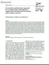 A simulation–optimization approach for a multi-period, multi-objective supply chain with demand uncertainty and an option contract