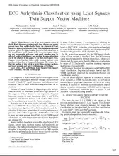 ECG Arrhythmia Classification Using Least Squares Twin Support Vector Machines