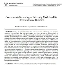 Government-Technology-University Model and Its Effect on Home Business