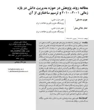 مطالعه روند پژوهش در حوزه مدیریت دانش در بازه زمانی 2001-2010 و ترسیم ساختاری از آن