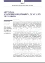Media Entrepreneurship and Web 3.0, the way passed, the way forward
