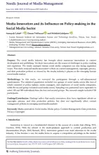 Media Innovation and its Influence on Policy-making in the Social Media Sector