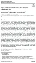 Digital Transformation in the Value Chain Disruption of Banking Services