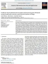 Certificate-based authenticated encryption with keyword search: Enhanced security model and a concrete construction for Internet of Things
