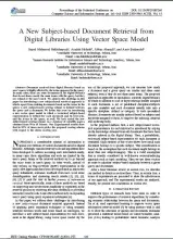 A New Subject-Based Document Retrieval from Digital Libraries Using Vector Space Model