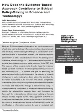 How Does the Evidence-Based Approach Contribute to Ethical Policy-Making in Science and Technology?