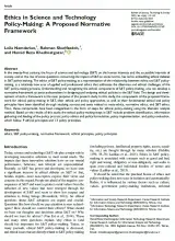 Ethics in Science and Technology Policy-Making: A Proposed Normative Framework