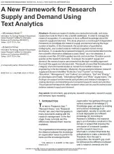 A New Framework for Research Supply and Demand Using Text Analytics