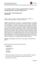 An empirical study of using sequential behavior pattern mining approach to predict learning styles