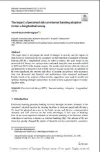 The impact of perceived risks on internet banking adoption in Iran: a longitudinal survey