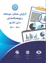 گزارش عملکرد دوسالانه پژوهشگاه‌های ملی کشور (سال‌های 1400-1401)