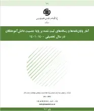 آمار پایان‌نامه‌ها و رساله‌های ثبت شده بر پایه جنسیت دانش‌آموختگان در سال تحصیلی 1400-1401